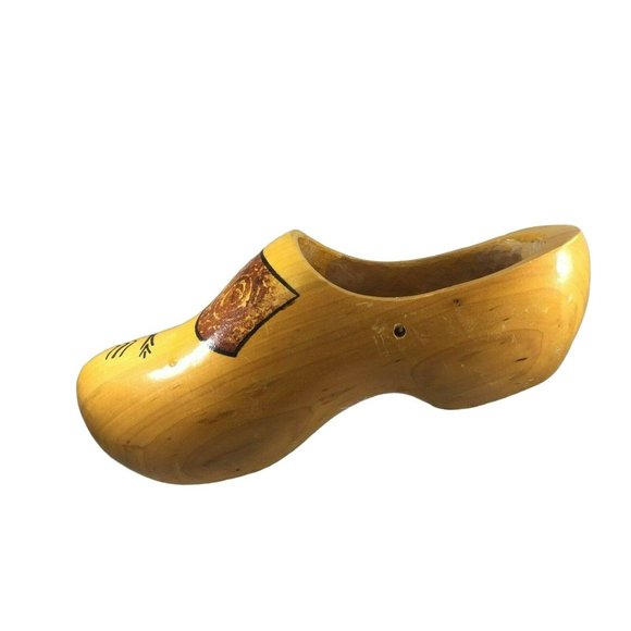 Old Vintage Dutch Wooden Shoes Hand Carved Hand Painted Clogs Holland 24.5 cm 38 - Picture 3 of 12